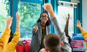 Students learning in classroom